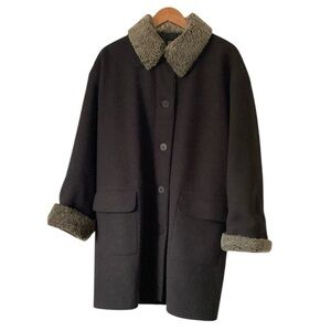 Hilary Radley Wool Coat Brown Size Large